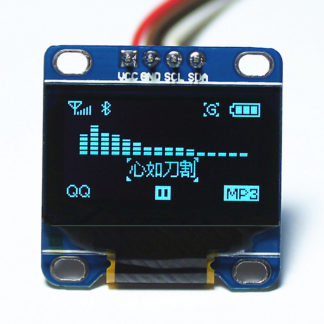 0.96寸 OLED 液晶顯示模組 藍字黑底 I2C/IIC 通信 128*64